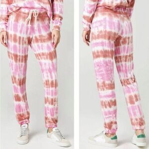 Anthropologie Sundry Pink Combo Tie Dye Drawstring Sweatpants Size 2/Medium